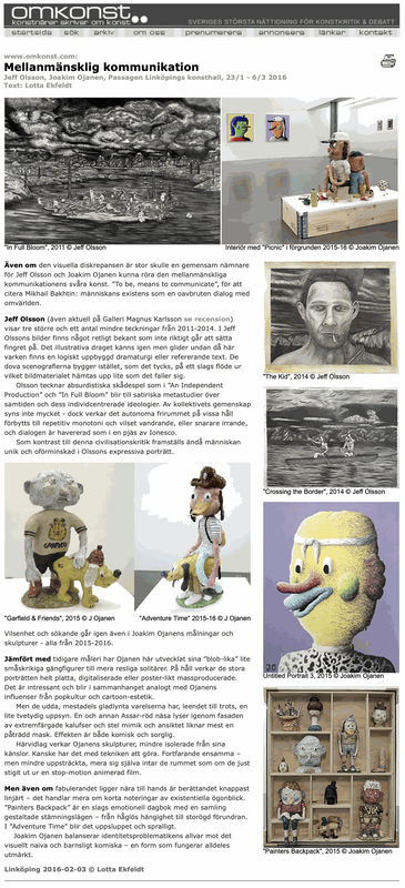 Review in Omkonst, Jeff Olsson