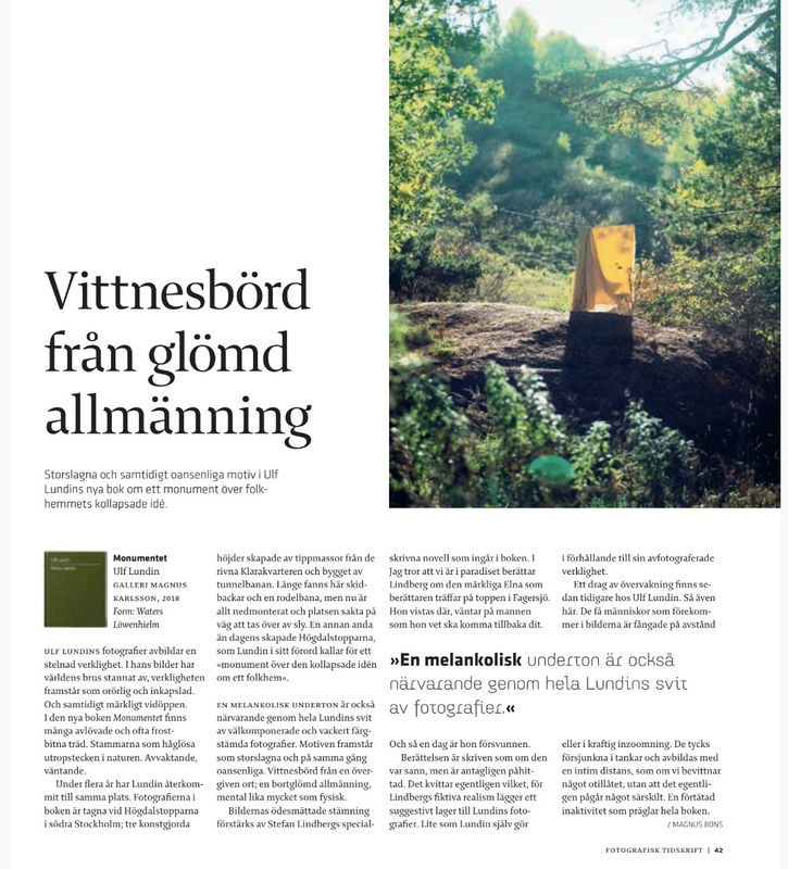 Review in Fotografisk tidskrift, Ulf Lundin