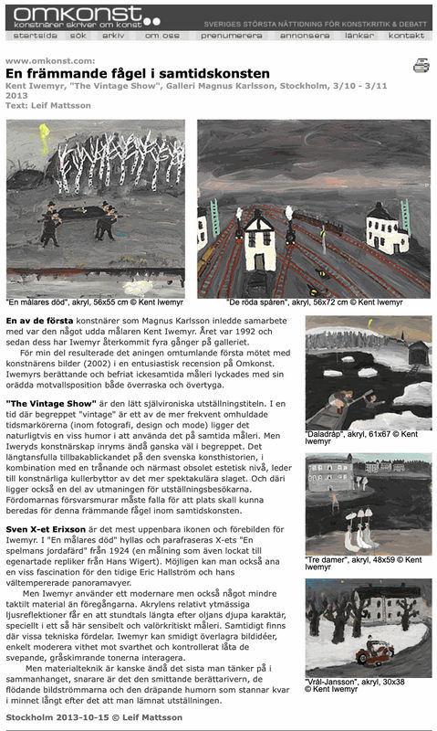 Review in Omkonst, Kent Iwemyr