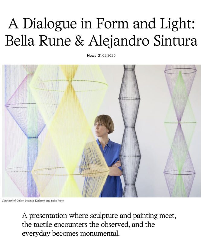 Article in Market Art Fair Stories: Bella Rune & Alejandro Sintura