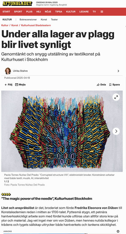 Review in Aftonbladet, Bella Rune