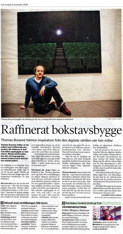 Review in SvD, Thomas Broomé