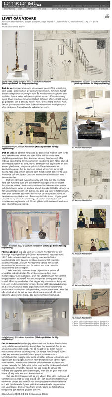 Review in Omkonst, Jockum Nordström