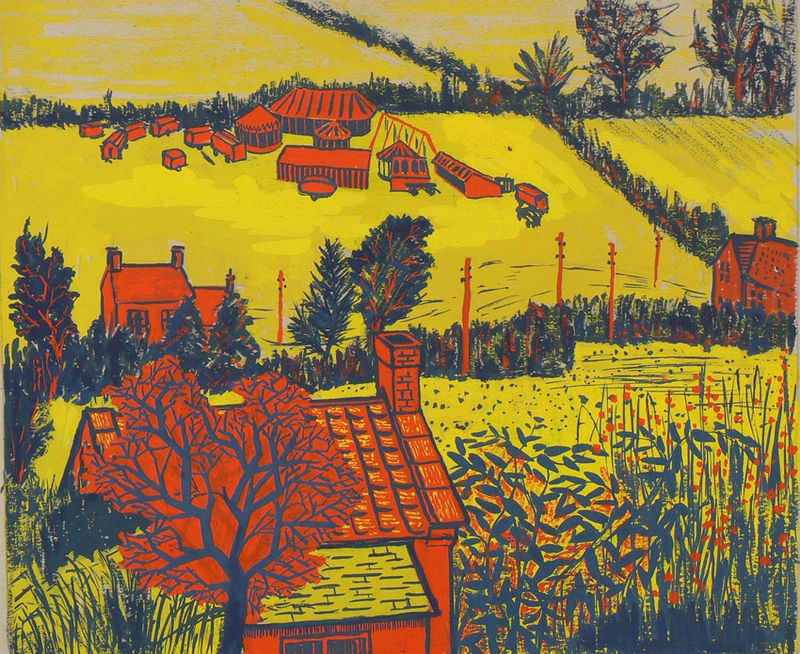 Fairground from Ham Hill, 1955