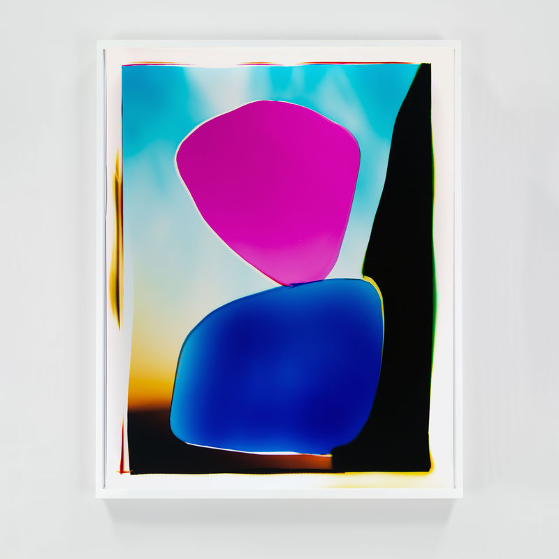 Liz Nielsen, Kissing Stones, 2021, analog chromogenic photogram on Fujiflex, 43.5 x 34.25 in. (110.5 x 87 cm) framed