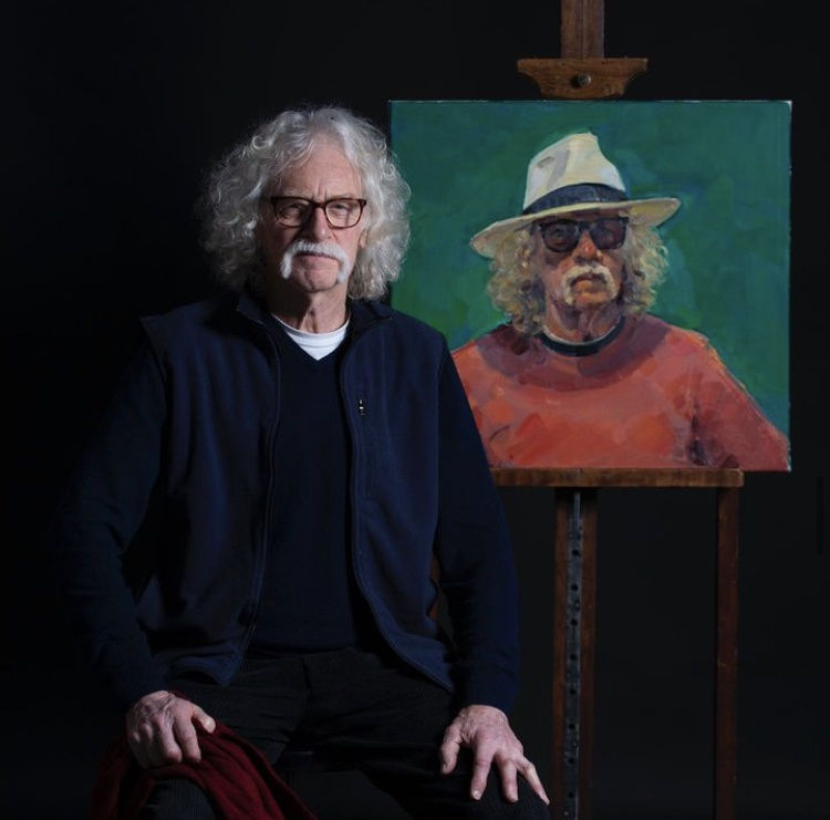 Credit: Photo from James Fullarton solo exhibition at Maclaurin Gallery featuring 'Self Portrait with Panama'