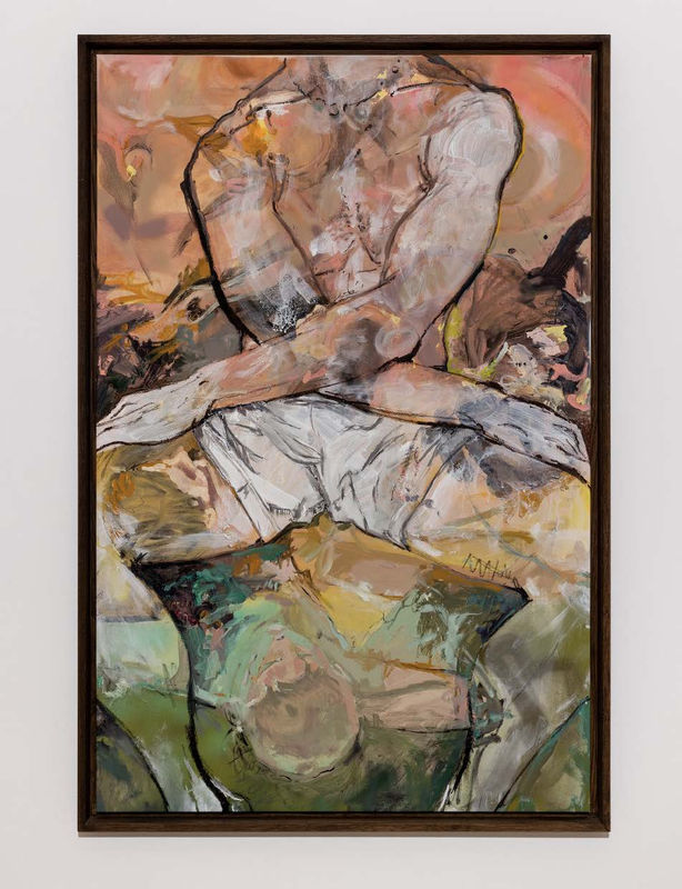 Alfredo, 2023, Huile, acrylique et peinture en aérosol sur lin