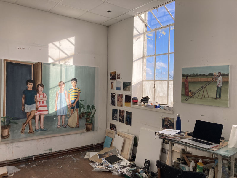 Secrets of the seesaw: the painter harnessing the unsettling power of the playground