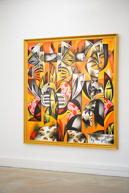 Mahiriki Tangaroa, Paradise Gifted by the Gods, Oil on canvas, 2016.