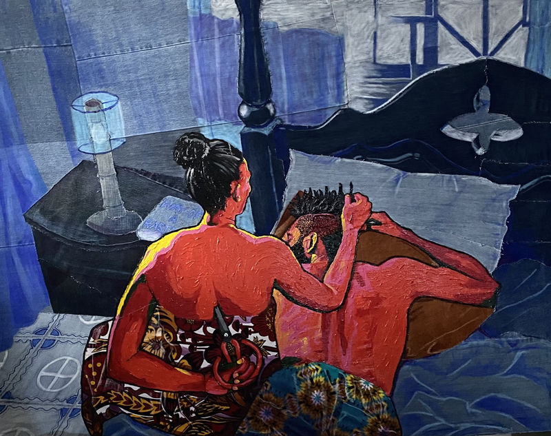 akka project, african art, continent, dubai, venice, solo exhibition, matt kayem, blue jeans, uganda, denim