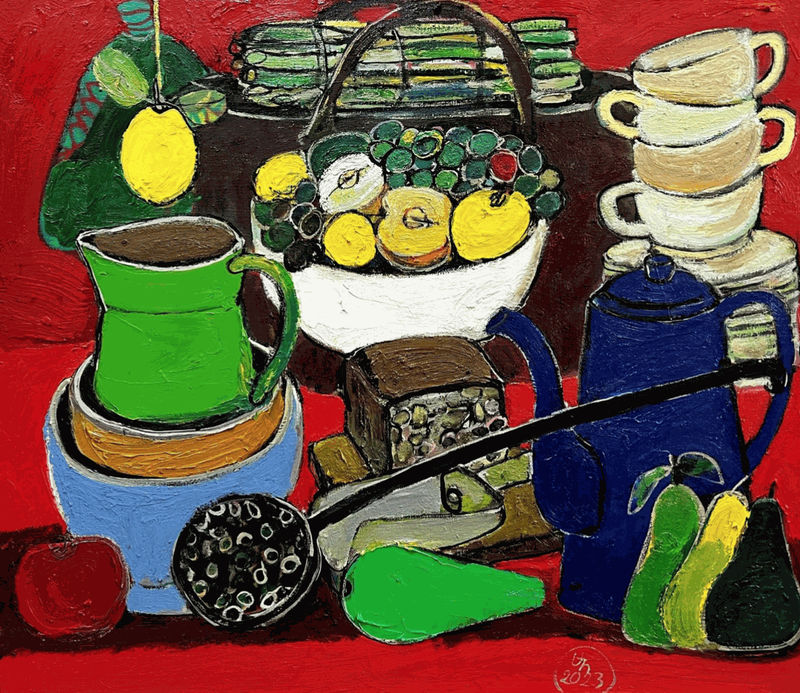 Sarkis Hamalbashian, Still life with Teapot, 2023
