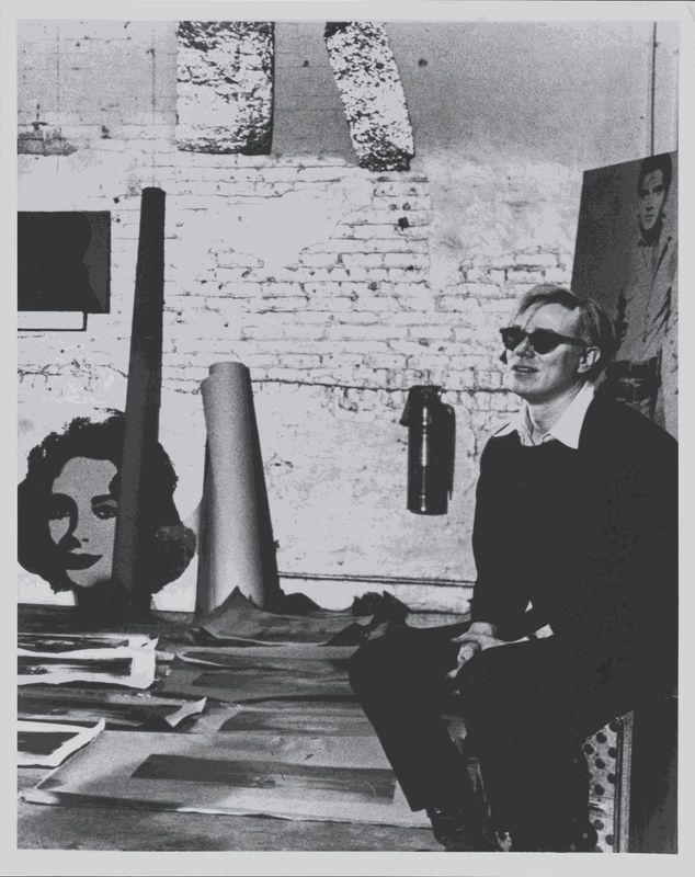 Andy Warhol at the Factory, from the Leo Castelli Gallery records