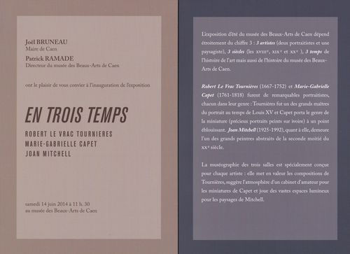 En trois temps, Musée des Beaux-Arts de Caen