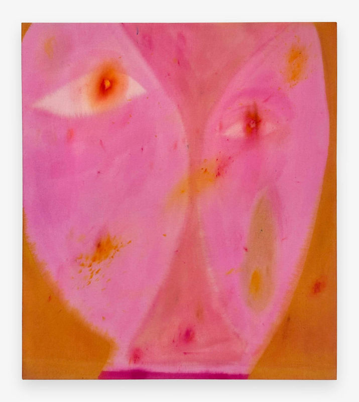 Loren Erdrich, On The Far Side of Language, 2023 Water, raw pigment, dye and acrylic on muslin 34 x 30 in. Courtesy of the artist and SHRINE Gallery