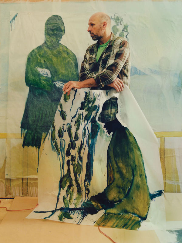 Artist Peter Doig showing his work