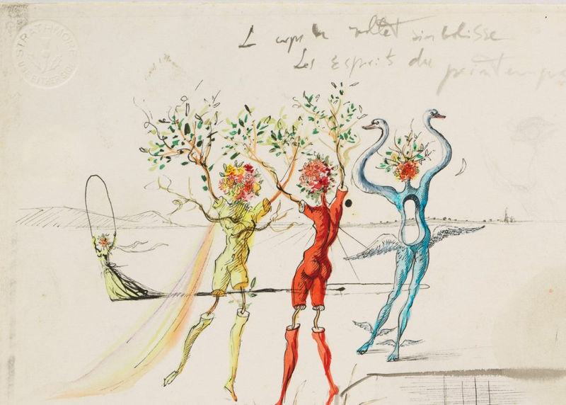 Detail of "Destino étude de personnages", 1945 by Salvador Dalí