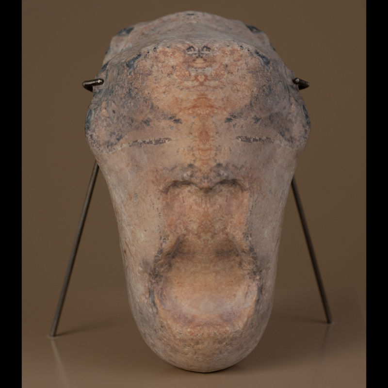 Netally Schlosser, Yawner Gargoile, 2022, stone and 3D print in photo-polymer, 23.6 x 15 x 15 cm, edition of 3 plus 1 artist's proof