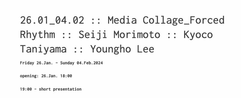 Lee Young Ho , Media Collage_Forced Rhythm at Liebig12