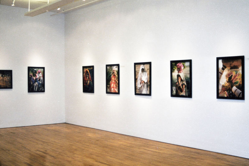Installation View of 2002 exhibition 'Hajira Ahmad: Women of the Sindh' at Westwood Gallery NYC