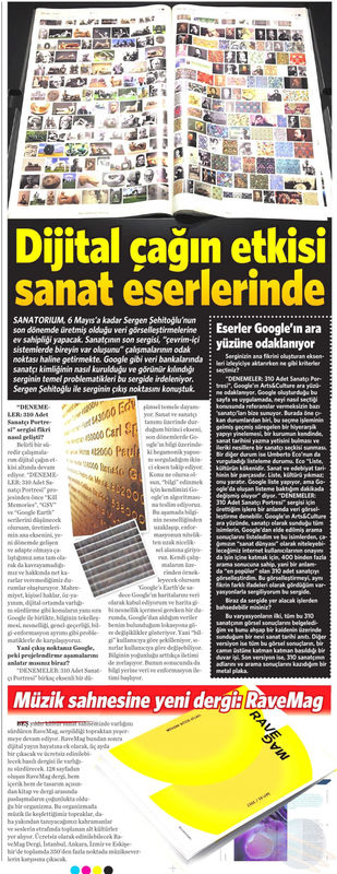 An interwiev published in Daily Vatan on Sergen Şehitoğlu's exhibiton