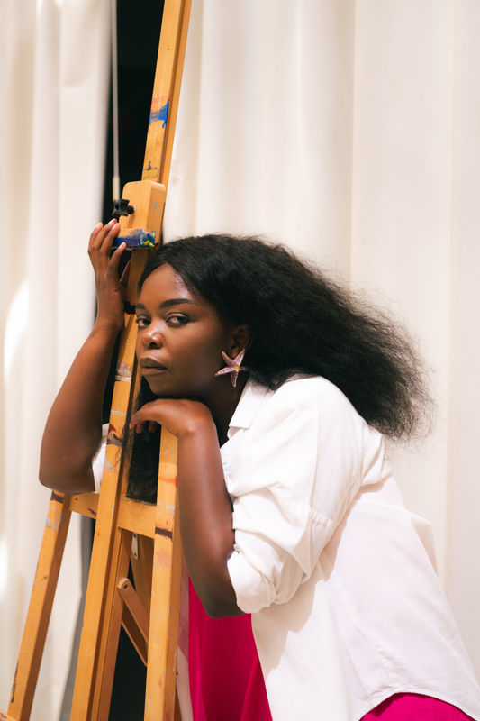 Lesego Seoketsa at the Makwande Art Residency in France, 2022