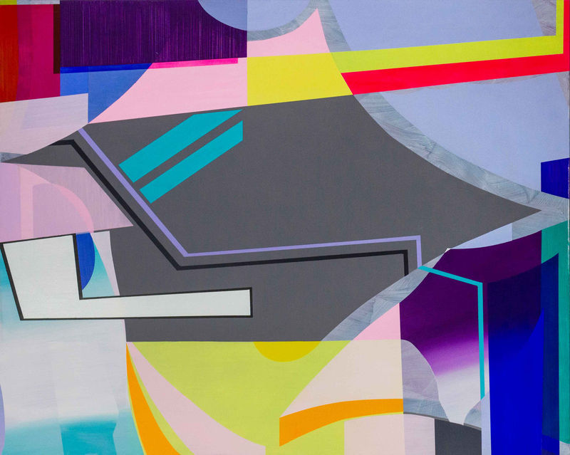 1143 miles, 2024, Acrylic on canvas, 48 x 60 1/4 in