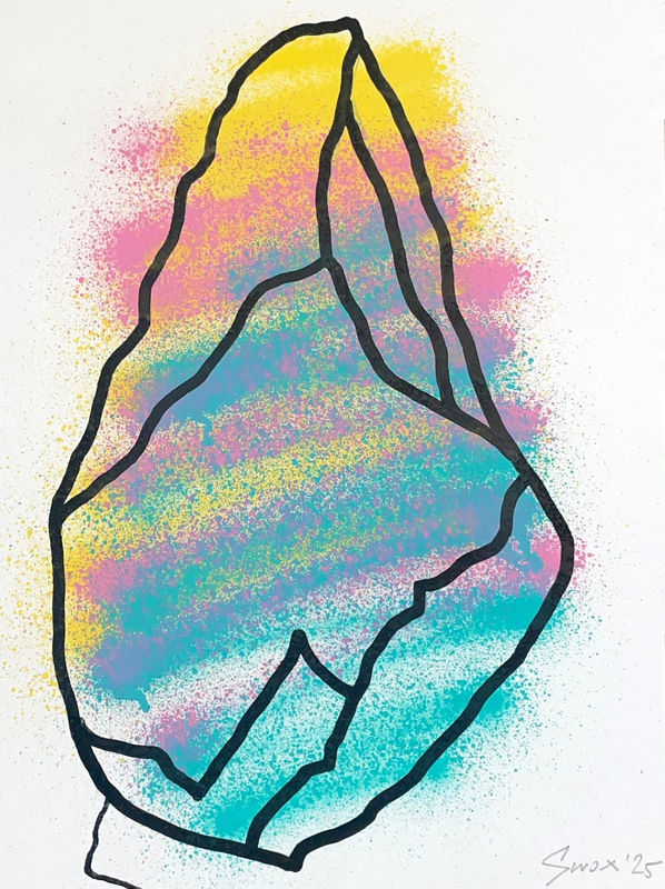 Swox 'Ballast 2' œuvre sur papier - 2025