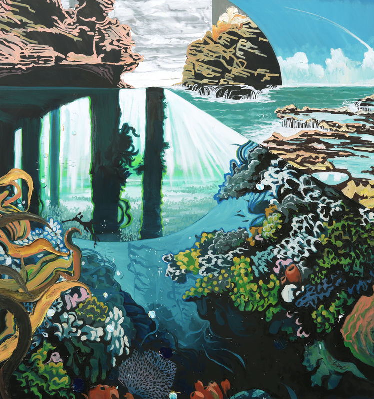 In The Drink, 2025 Oil on linen 160 x 150 cm