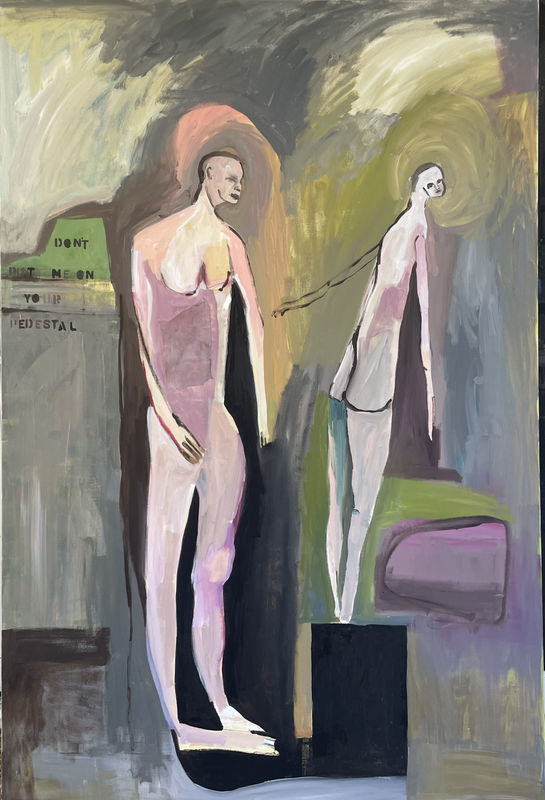 Don't put me on your pedestal, 2024 Acrylic on canvas 183 x 123cm