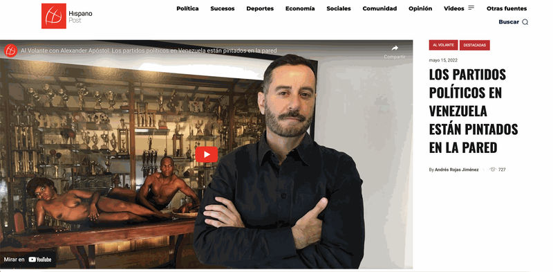 Al Volante con Alexander Apóstol: Los partidos políticos en Venezuela están pintados en la pared, Hispano Post
