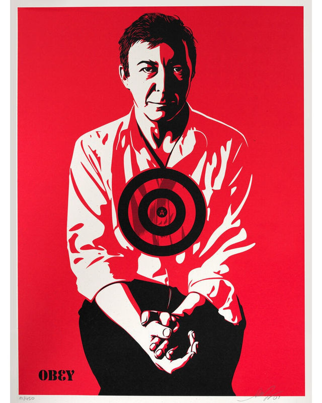 Shepard Fairey, Jasper Johns (Red)