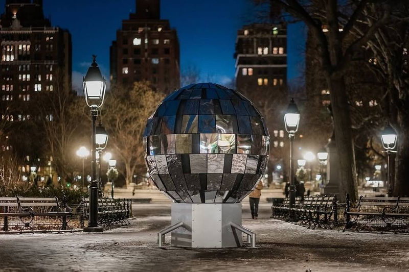 Washington Square Park Has Its First Art Installation Since 2017— And It’s A Massive Disco Ball, Secret New York