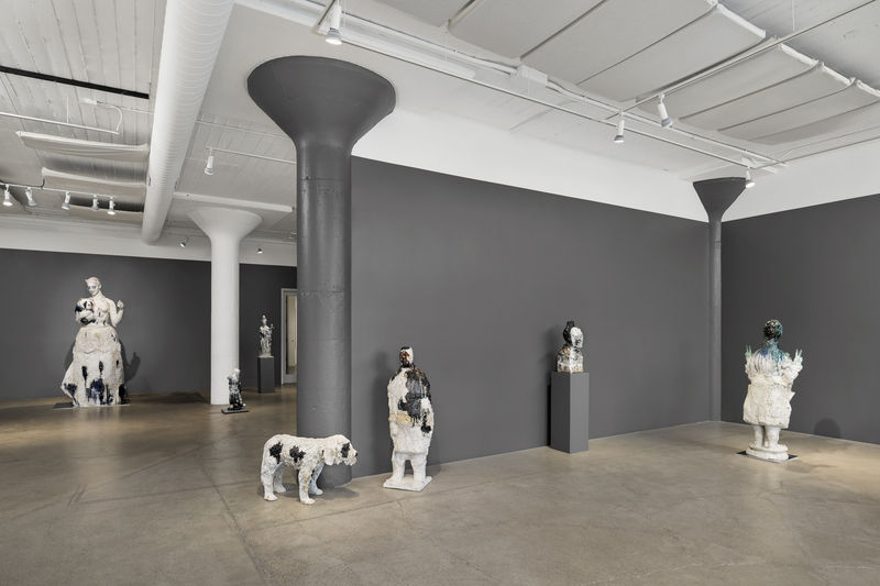 Installation image of Wanxin Zhang's solo exhibition "Witness" (2022) at Catharine Clark Gallery, San Francisco. Photo: John Janca.