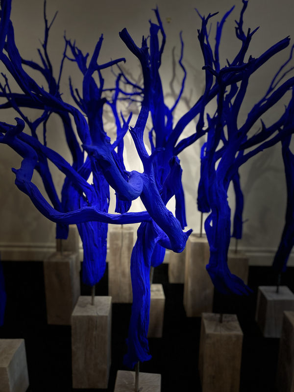 Will Solomon's Blue Tree sculptures in exhibition