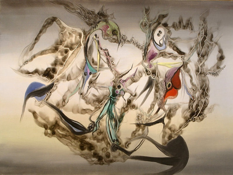 Wolfgang Paalen Ciel de pieuvre, 1938 Oil and fumage on canvas 38 x 51 inches (96.52 x 129.54 cm)