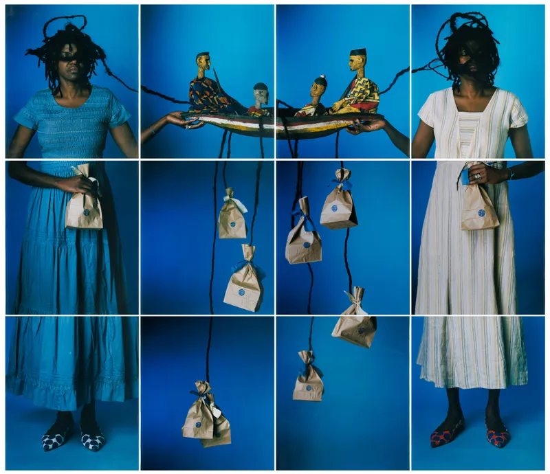 De Las Dos Aguas (Of the Two Waters), María Magdalena Campos-Pons, Composition of 12, Polaroid Polacolor Pro, 2007, Courtesy of Gallery Wendi Norris