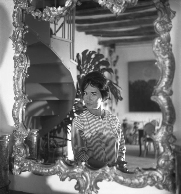 Portrait of the Surrealist American artist Dorothea Tanning in the South of France, 1955