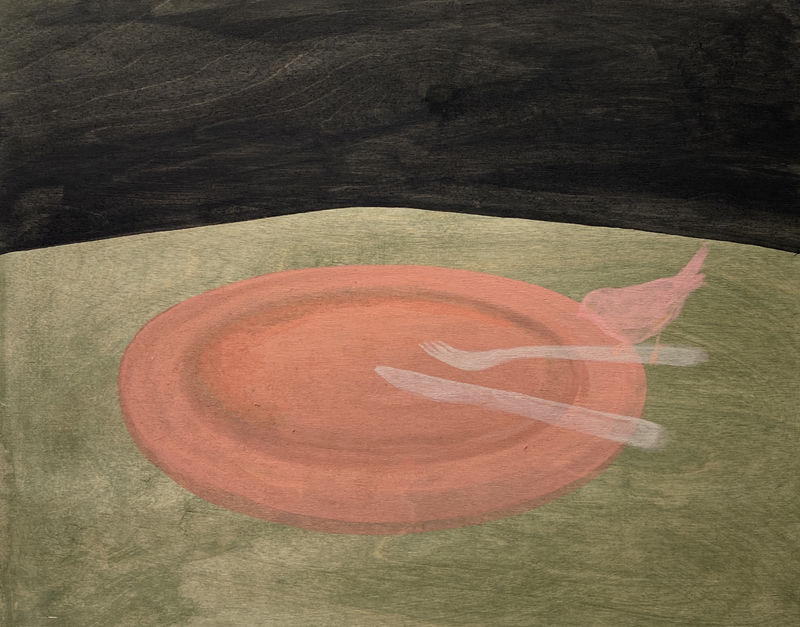 Losel Yauch 'A Muse Bouche', 2022 Acrylic on wood, 41 x 51 cm, 2022