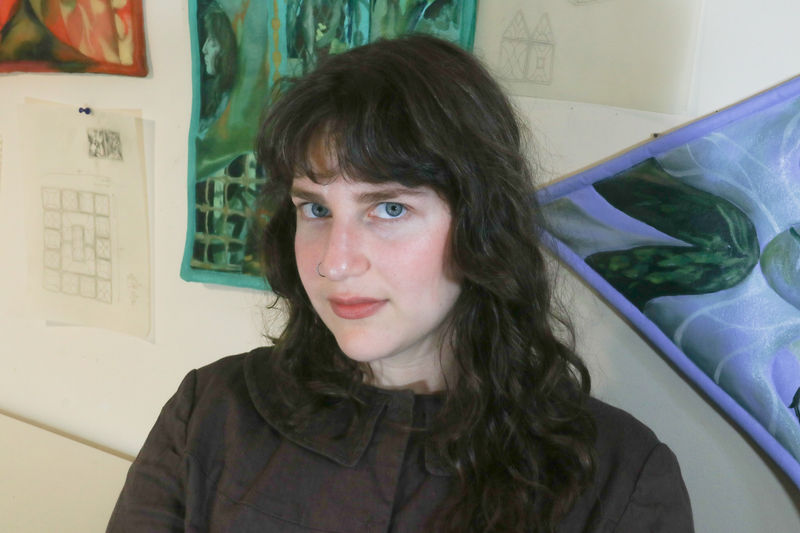 Sydney Kleinrock in her studio. Photo courtesy of the artist.