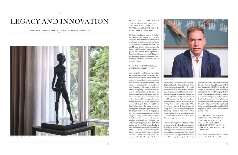 Legacy and Innovation , The Norman Bulletin Interview with Serge Tiroche