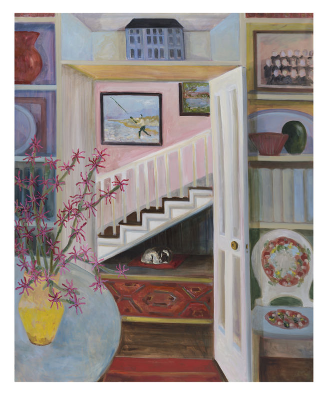 Interior with Model Dolls House of Bowen's House - Oil on Canvas 150cm x 120cm