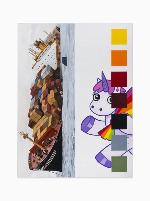 Yoan Mudry, Colorful Shipwreck, 2025, Acrylique et huile sur toile, 160 x 120 cm (63 x 47 1/4 in.) (YM001)