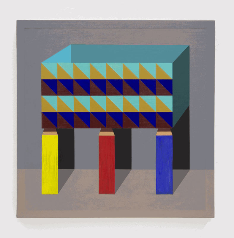 Mary Laube, "The Air Between Us," 2023-2024, Oil and acrylic on panel, 12" x 12"