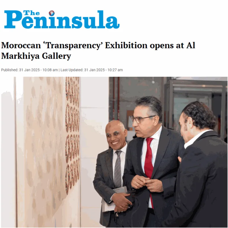 Ambassador of Morocco to Qatar H E Mohamed Setri during the inauguration of the exhibition