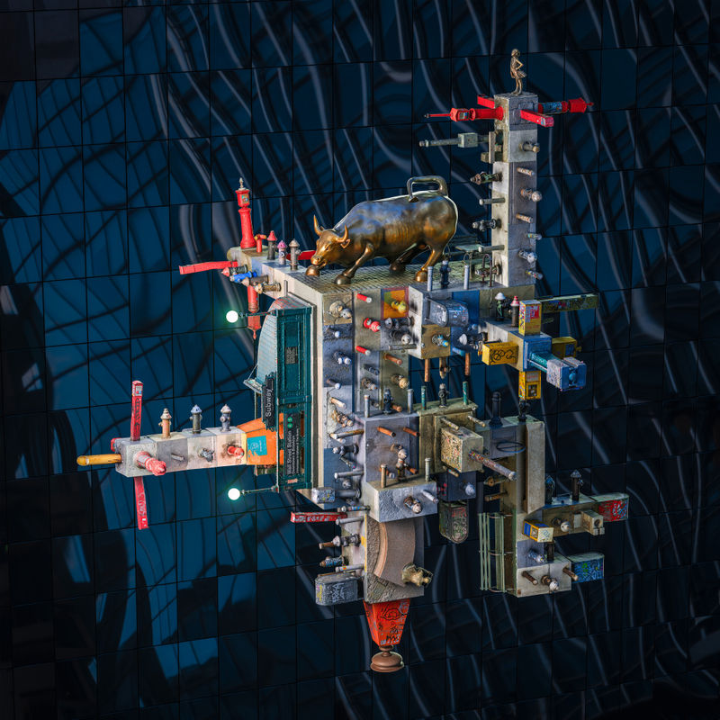 Oddviz, Manhattan IV, 2024. Archival diasec print, 120 × 120 cm. Ed. 5+1 AP.