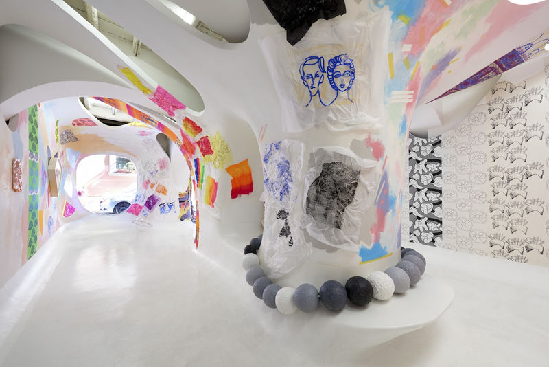 Installation view “Nuclear Reaction Cosmic Interaction“ Ex Elettrofonica, Rome, Italy
