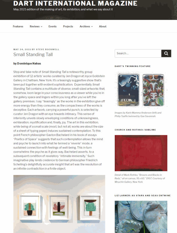 Small Standing Tall: Small Art by Big Artists at the Joyce Goldstein Gallery