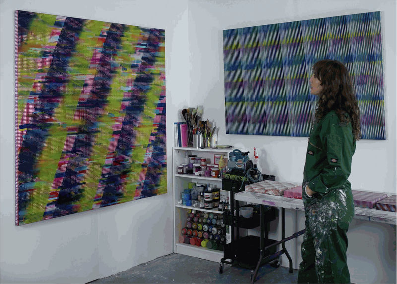 Rebecca Kaufman in her studio