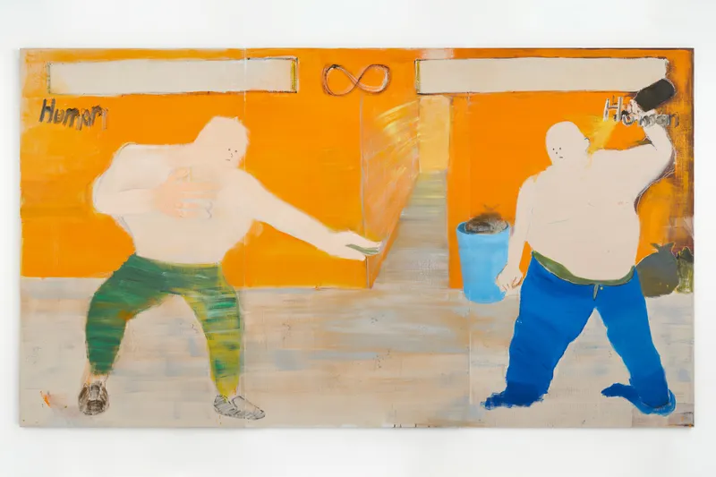 Round 1 Fight!!, 2026 Oil on canvas 270 x 480 cm