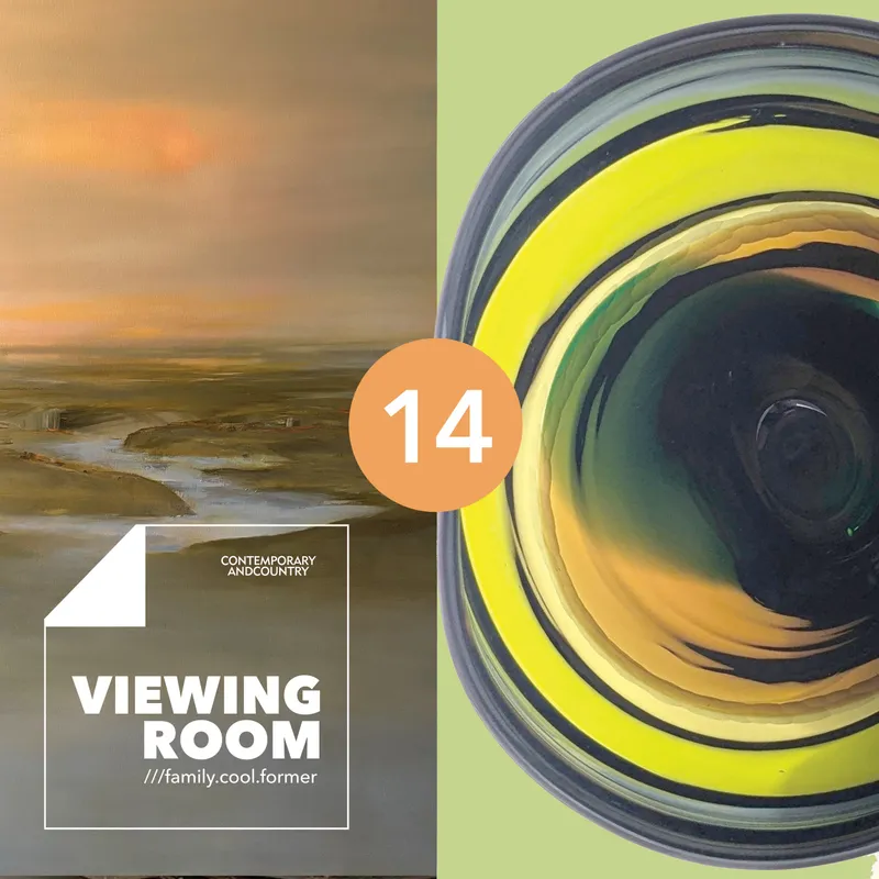 Viewing Room 14, Paintings by Lorraine Bewick and glass forms by Stewart Hearn